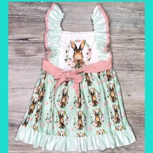 Velveteen bunny Rabbit Floral Dress boutique xs 12-18m